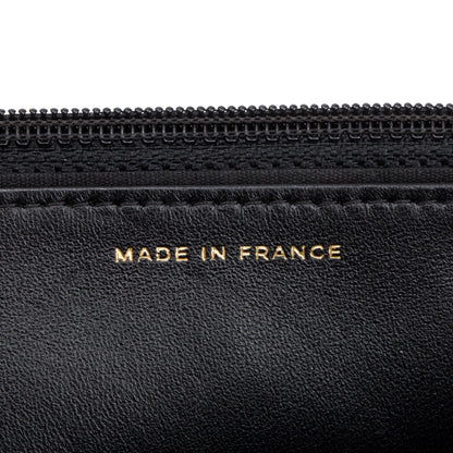 Chanel 2020 Black Lambskin Leather Boy Wallet on Chain