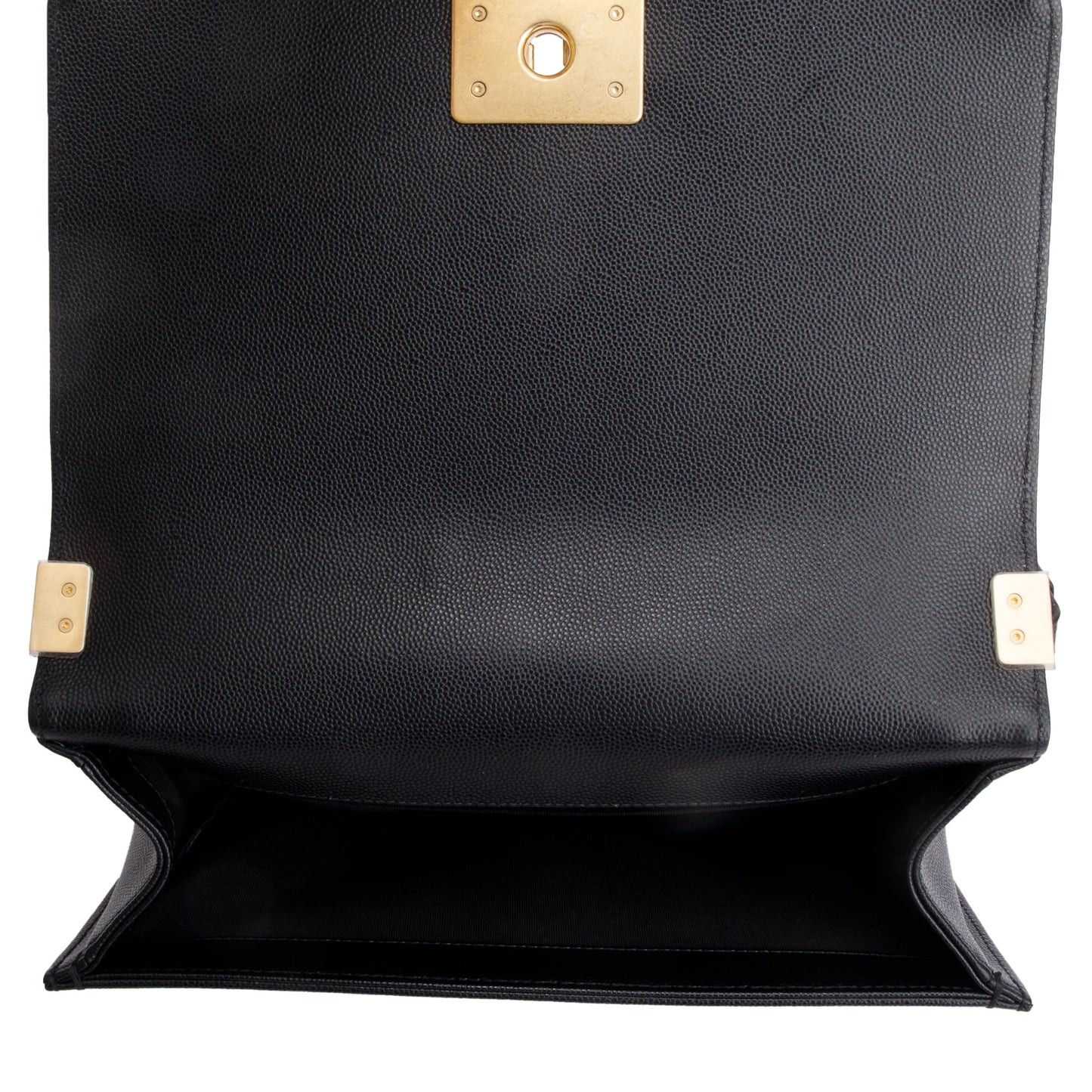Chanel 2020 Black Quilted Caviar Leather Medium Boy Bag