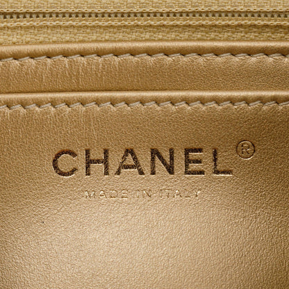 Chanel 2020 Black Quilted Lambskin Pearl Crush Square Mini Flap Bag
