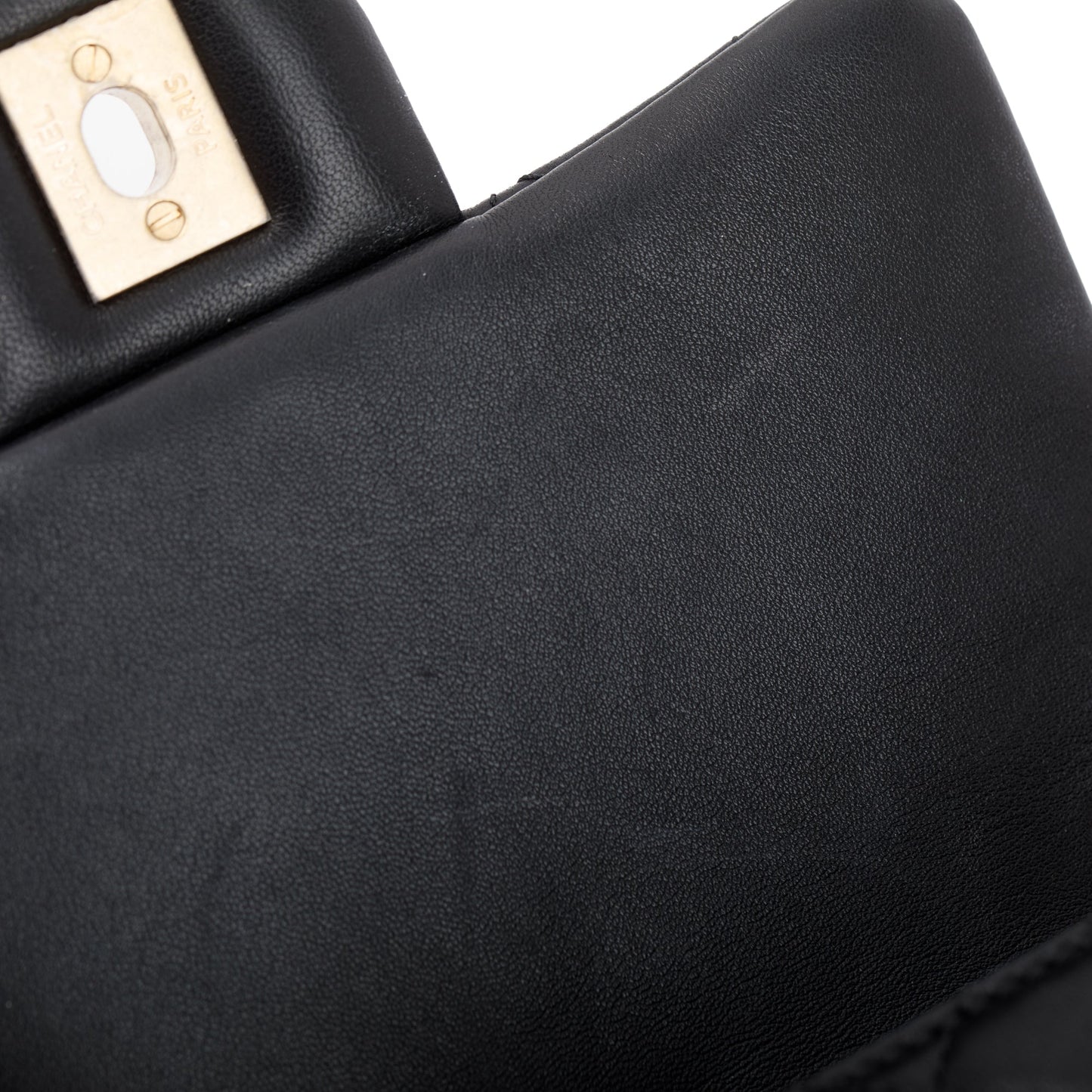Chanel 2020 Black Quilted Lambskin Pearl Crush Square Mini Flap Bag