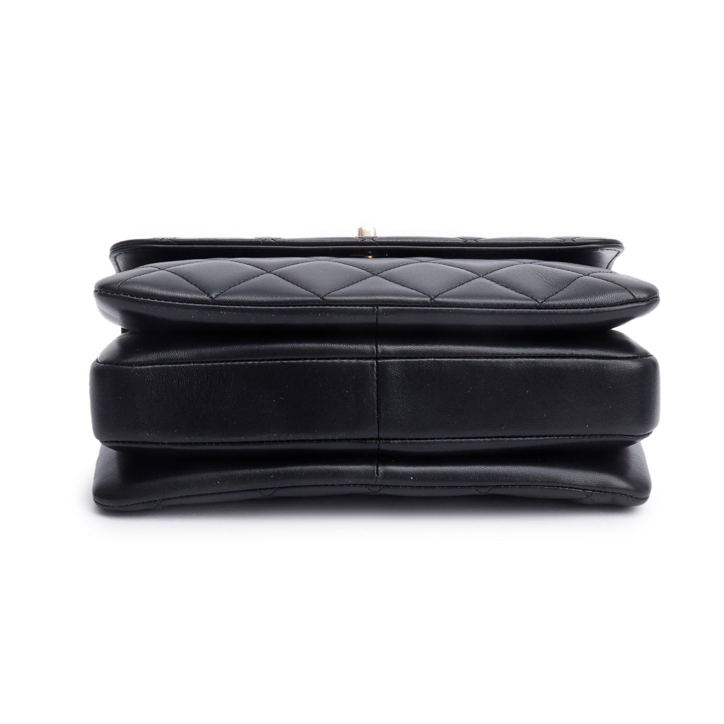 Chanel 2020 Black Quilted Lambskin Trendy CC Small Top Handle Flap Bag