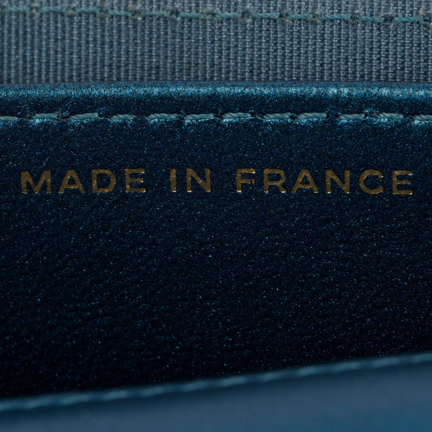 Chanel 2020 Blue Metallic Lambskin Boy Flap Card Holder