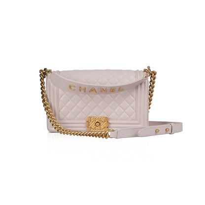 Chanel 2020 Medium Boy Bag with Signature Strap