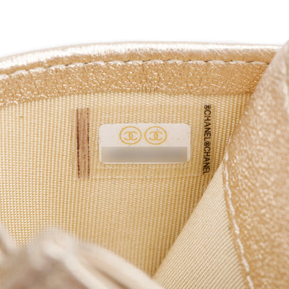 Chanel 2020 Metallic Gold Calfskin Leather Classic Card Holder