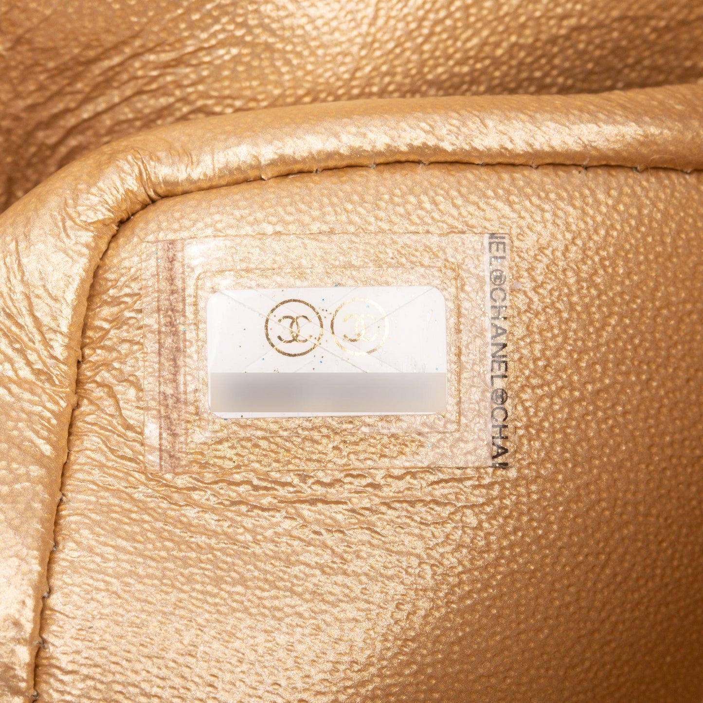 Chanel 2020 Metallic Gold Quilted CalfskinLeather Classic Mini Rectangular Flap Bag