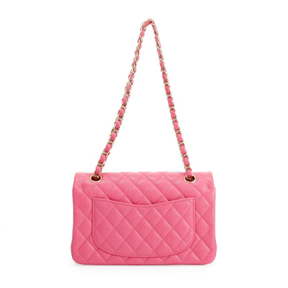 Chanel 2020 Pink Caviar Small Classic Double Flap Bag
