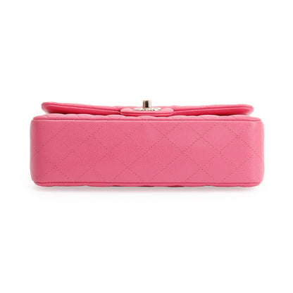 Chanel 2020 Pink Caviar Small Classic Double Flap Bag