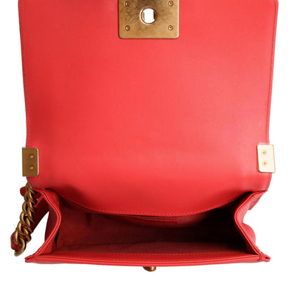 Chanel 2020 Pink Lambskin Leather Small Boy Bag
