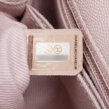 Chanel 2020 Pink Quilted Caviar Leather Small Coco Handle Bag