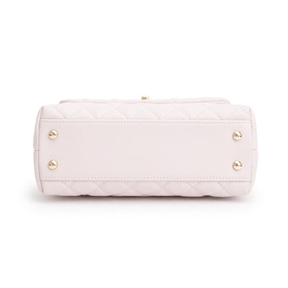 Chanel 2020 Pink Quilted Caviar Leather Small Coco Handle Bag
