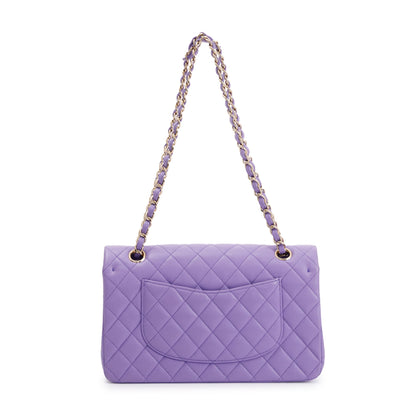 Chanel 2020 Purple Caviar Classic Medium Double Flap Bag