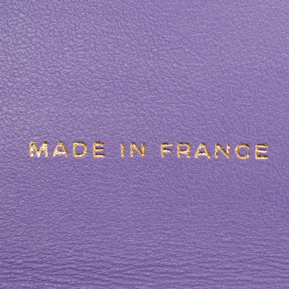 Chanel 2020 Purple Caviar Compact Wallet