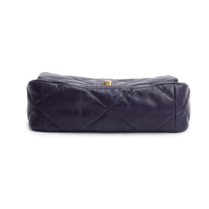 Chanel 2020 Purple Lambskin Leather Medium 19 Flap Bag