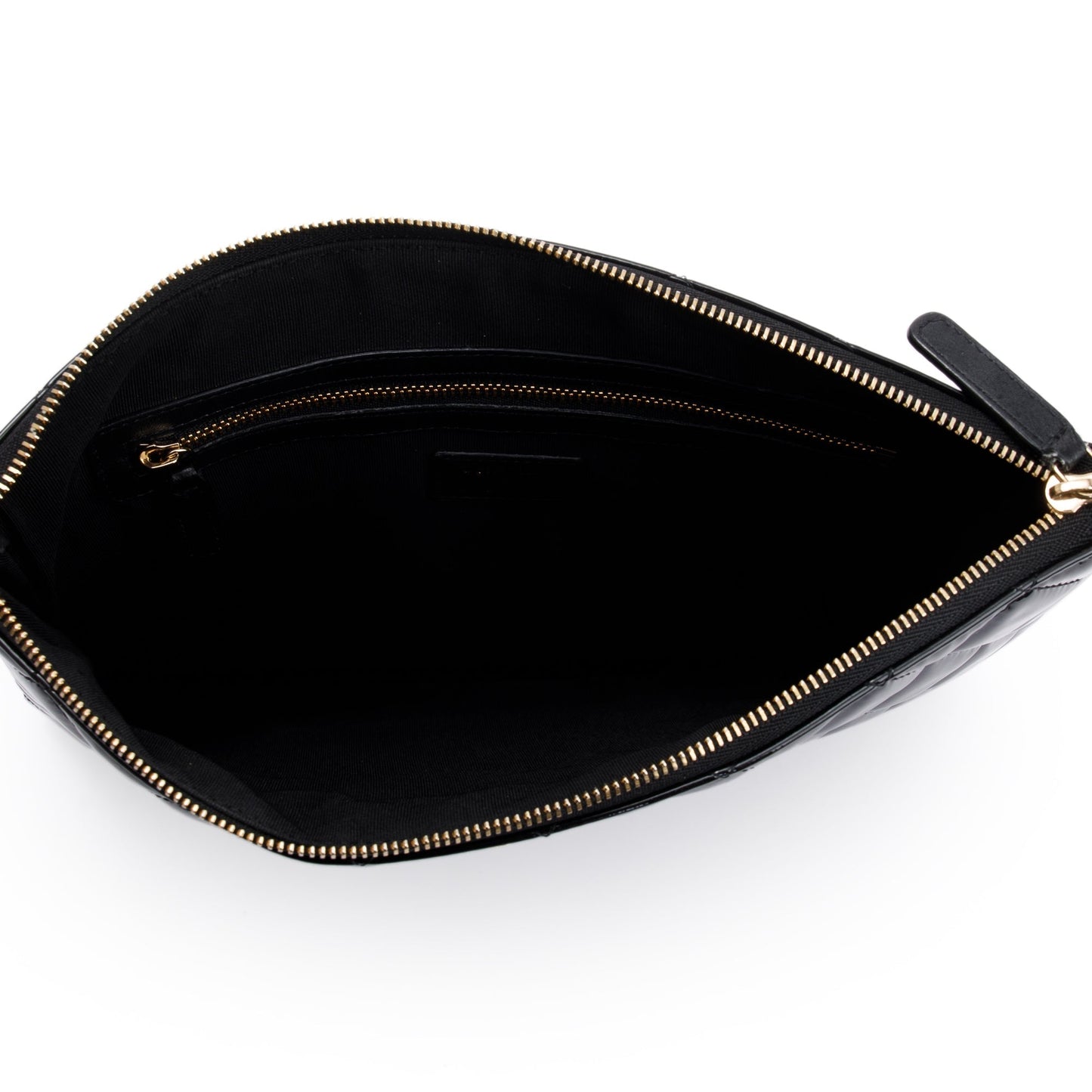 Chanel 2020 Quilted Patent Leather O-Case Clutch