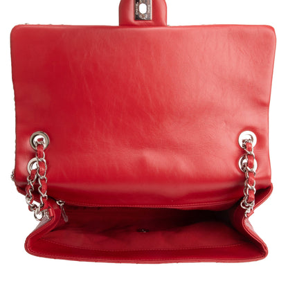 Chanel 2020 Red Quilted Calfskin Leather Large Running Chain Flap Bag