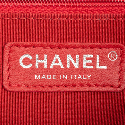 Chanel 2020 Red Quilted Calfskin Leather Large Running Chain Flap Bag