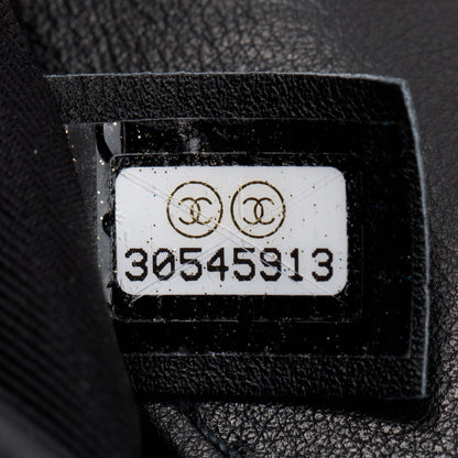 Chanel 2020 Small Black Lambskin Strap Into Flap Bag