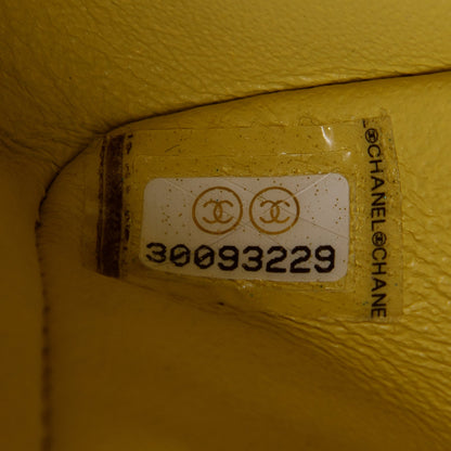 Chanel 2020 Yellow Caviar Classic Medium Double Flap Bag