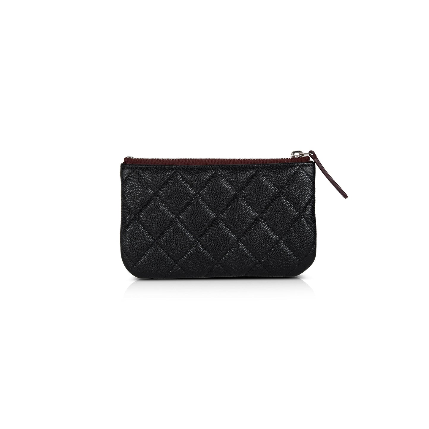 Chanel 2021 Black Caviar Classic Mini Zip Pouch