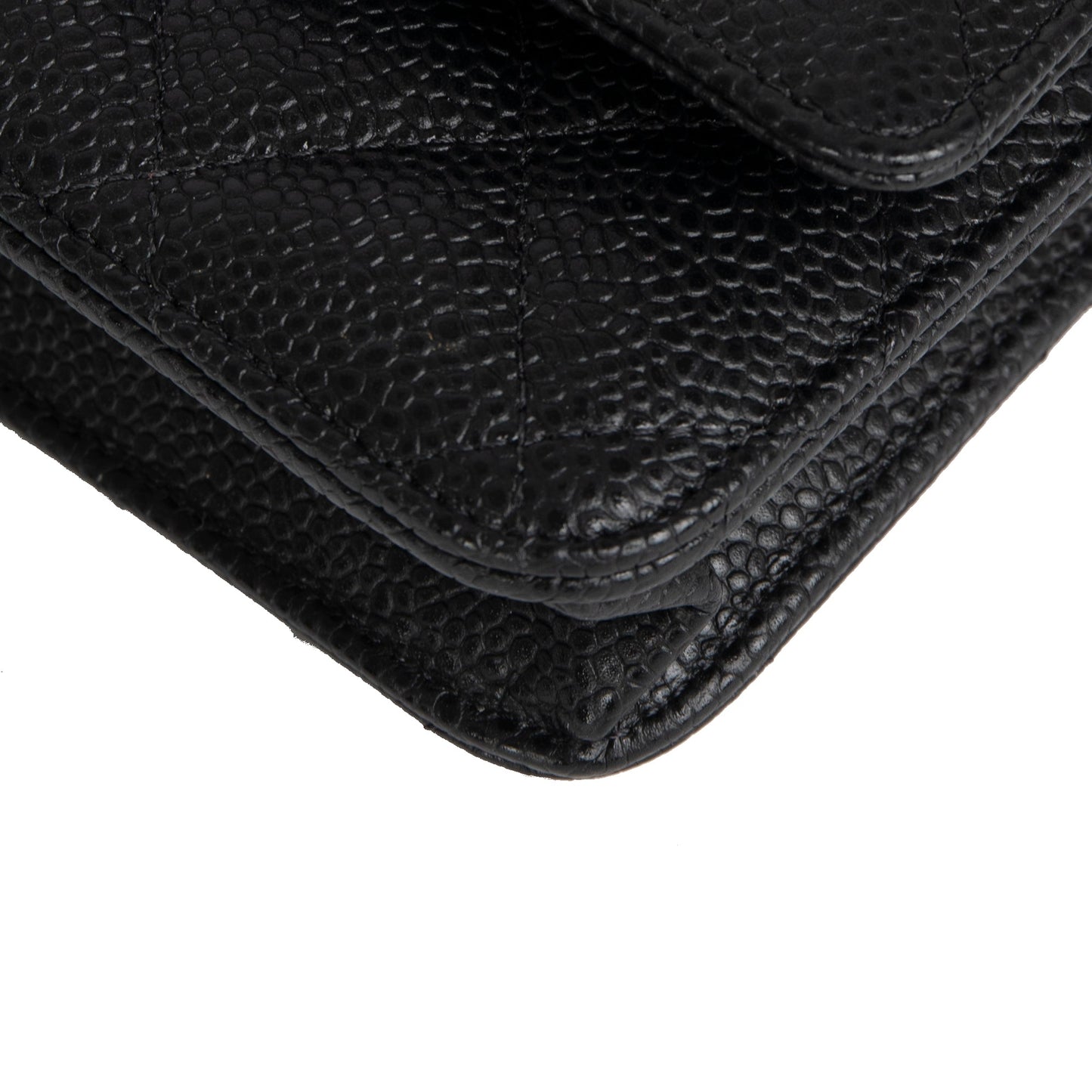 Chanel 2021 Black Caviar Classic Wallet on Chain