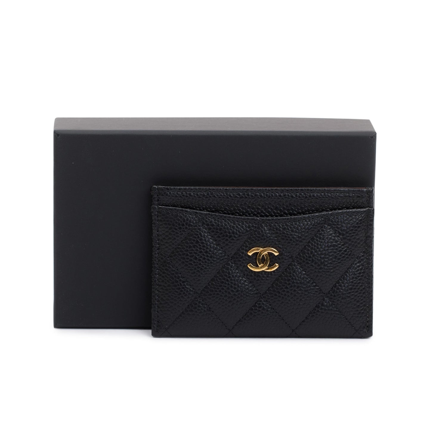 Chanel 2021 Black Caviar Leather Classic Card Holder