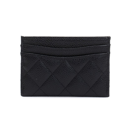 Chanel 2021 Black Caviar Leather Classic Card Holder