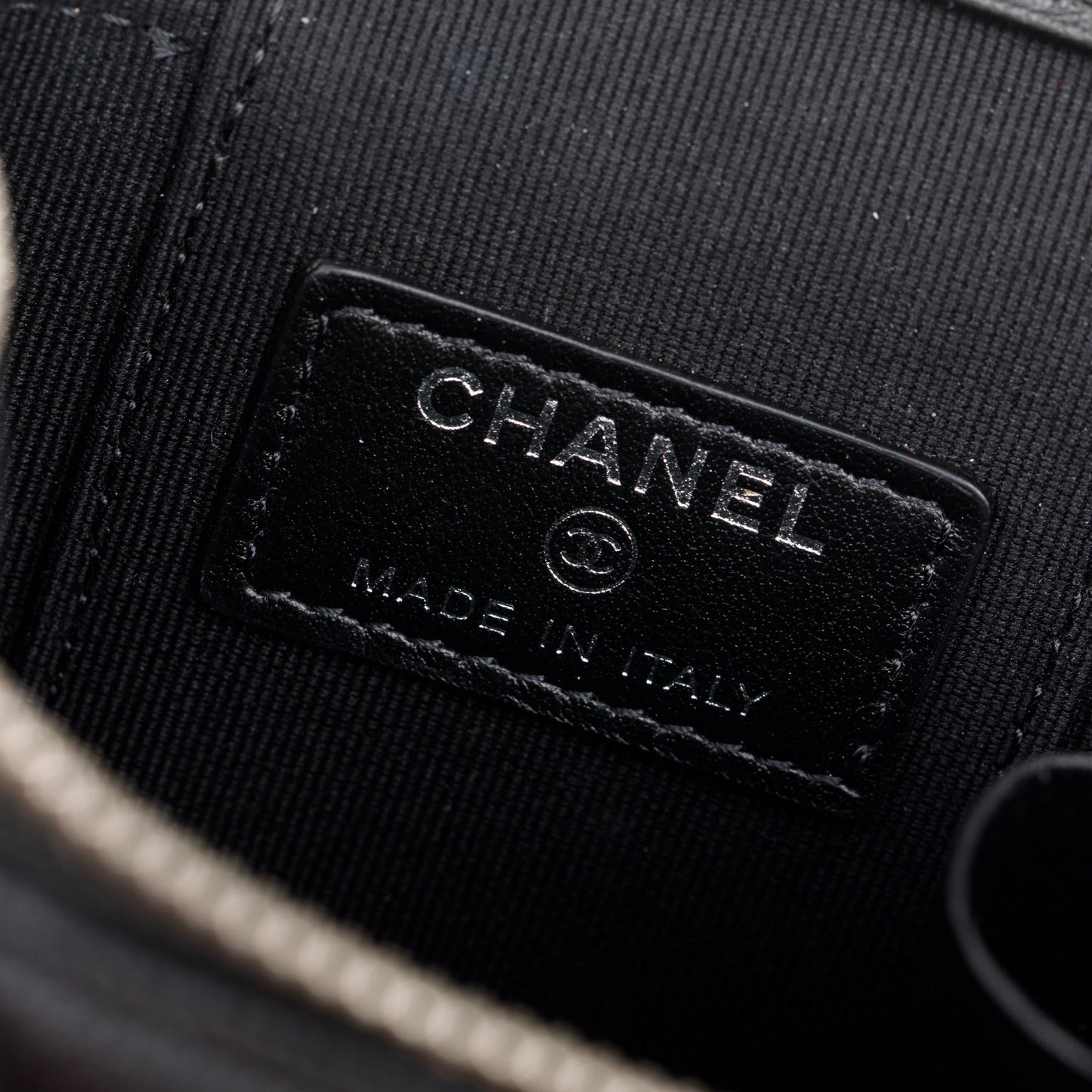 Chanel 2021 Black Caviar Leather Mini Coco Vanity Case