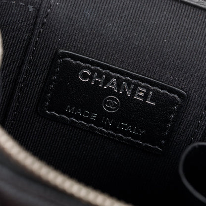 Chanel 2021 Black Caviar Leather Mini Coco Vanity Case