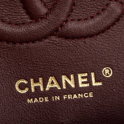 Chanel 2021 Black Lambskin Classic Small Double Flap Bag