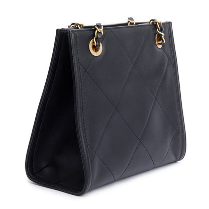 Chanel 2021 Black Quilted Matelasse Mini Shopper Tote