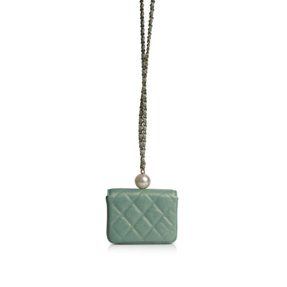 Chanel 2021 CC Pearl Coin Purse with Chain