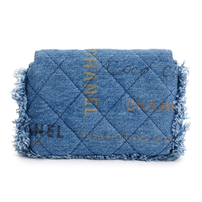 Chanel 2021 Denim Mood Clutch with Chain