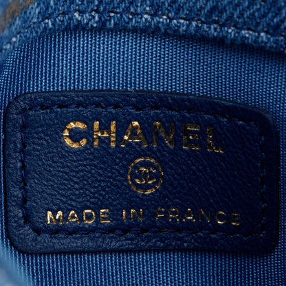 Chanel 2021 Denim Mood Clutch with Chain