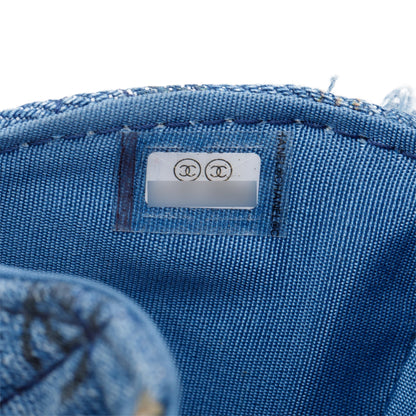 Chanel 2021 Denim Mood Clutch with Chain