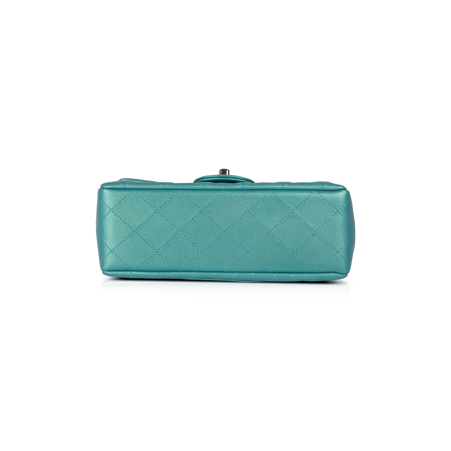 Chanel 2021 Green Iridescent Classic Mini Rectangular Flap Bag