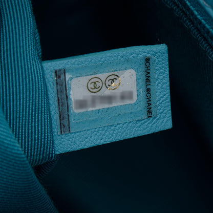Chanel 2021 Light Blue Lambskin Leather Large 19 Flap Bag