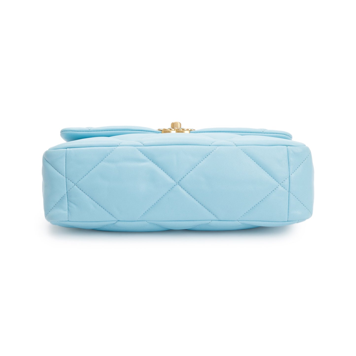 Chanel 2021 Light Blue Lambskin Leather Large 19 Flap Bag