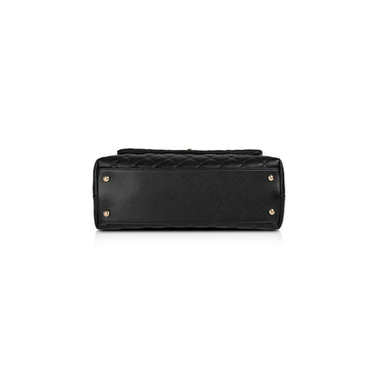 Chanel 2021 Medium Lizard-Trimmed Coco Handle Bag