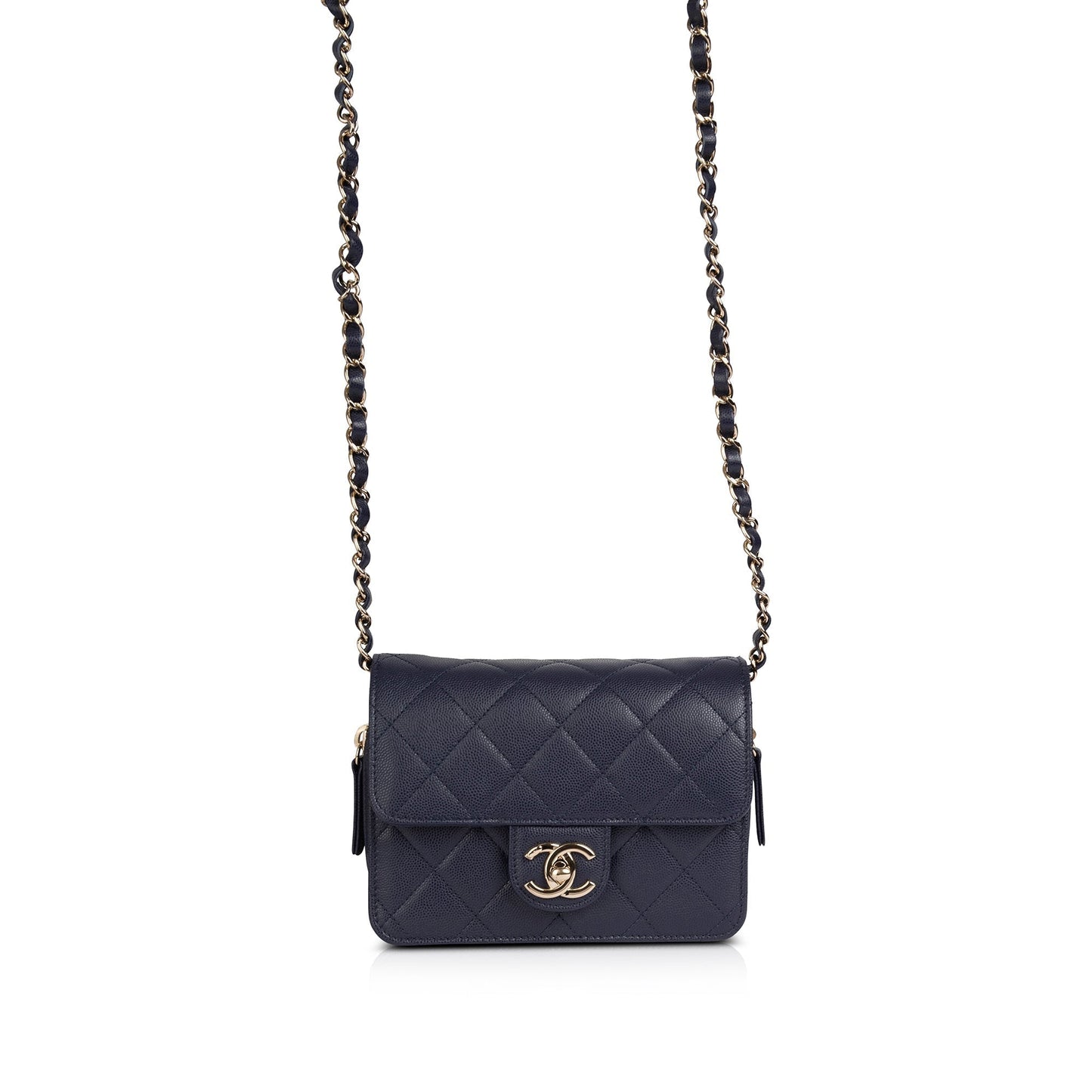 Chanel 2021 Navy Like A Wallet Flap Bag