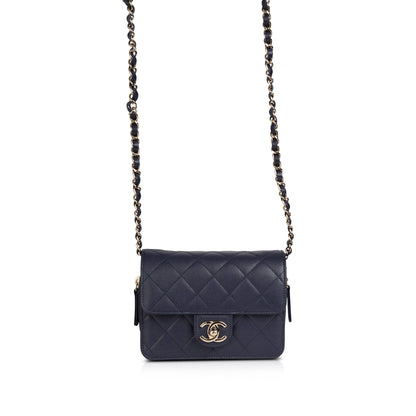 Chanel 2021 Navy Like A Wallet Flap Bag