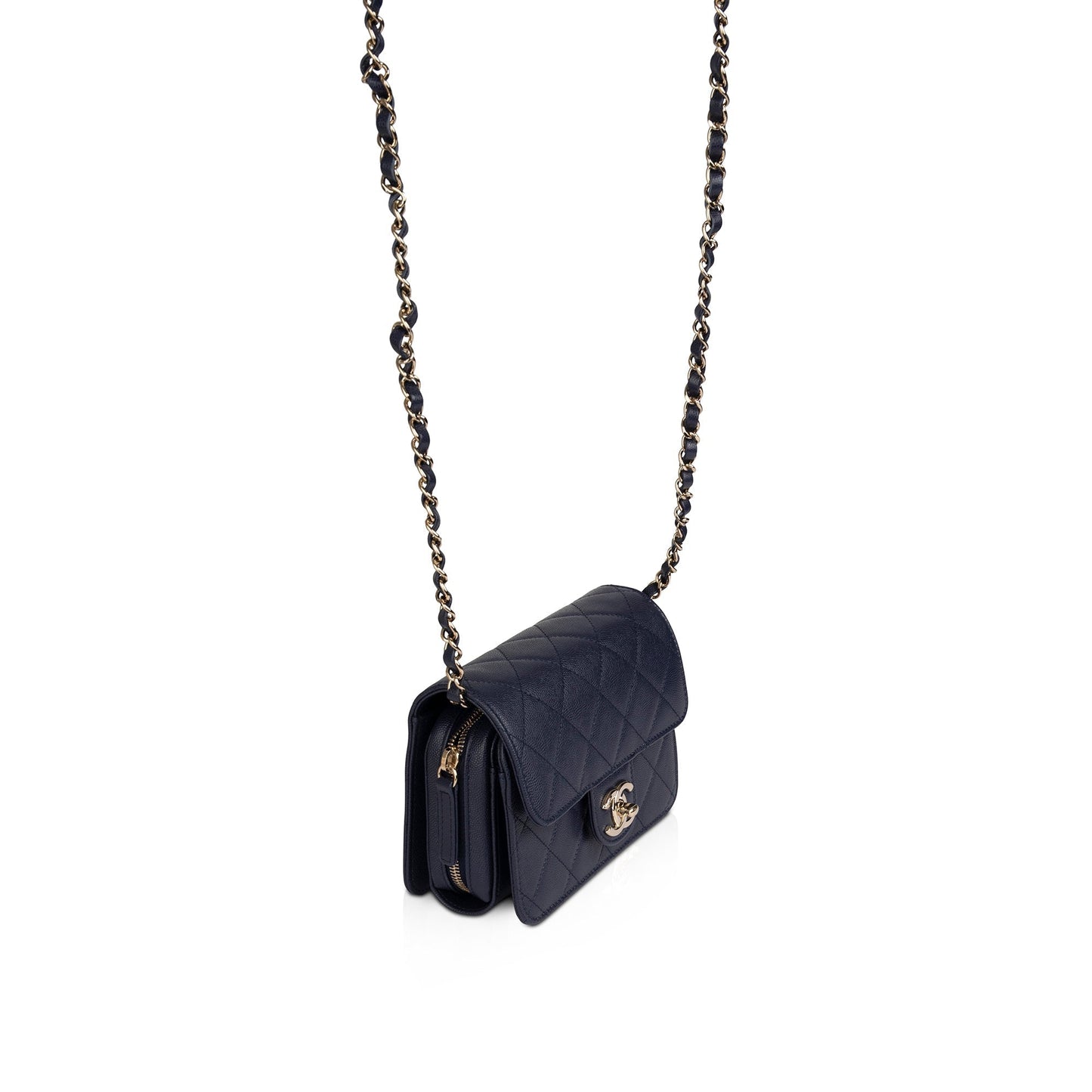 Chanel 2021 Navy Like A Wallet Flap Bag