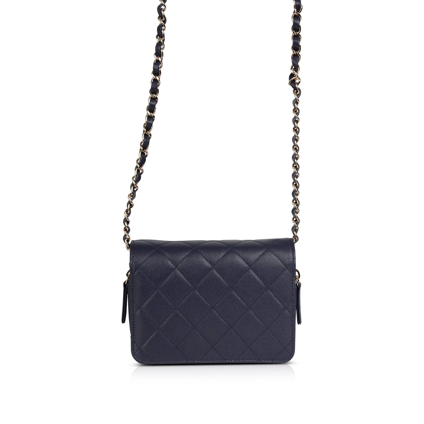 Chanel 2021 Navy Like A Wallet Flap Bag