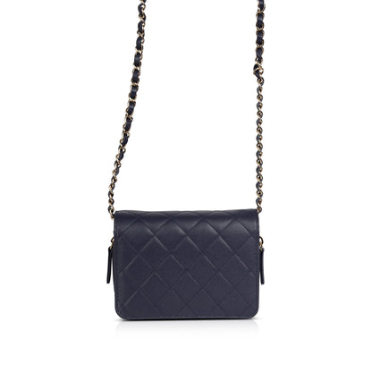 Chanel 2021 Navy Like A Wallet Flap Bag