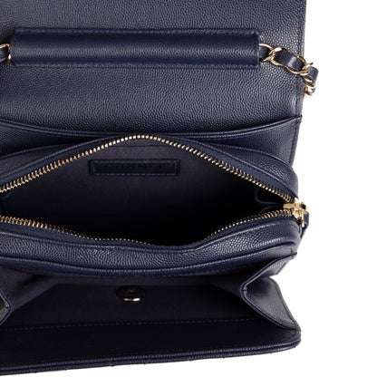 Chanel 2021 Navy Like A Wallet Flap Bag