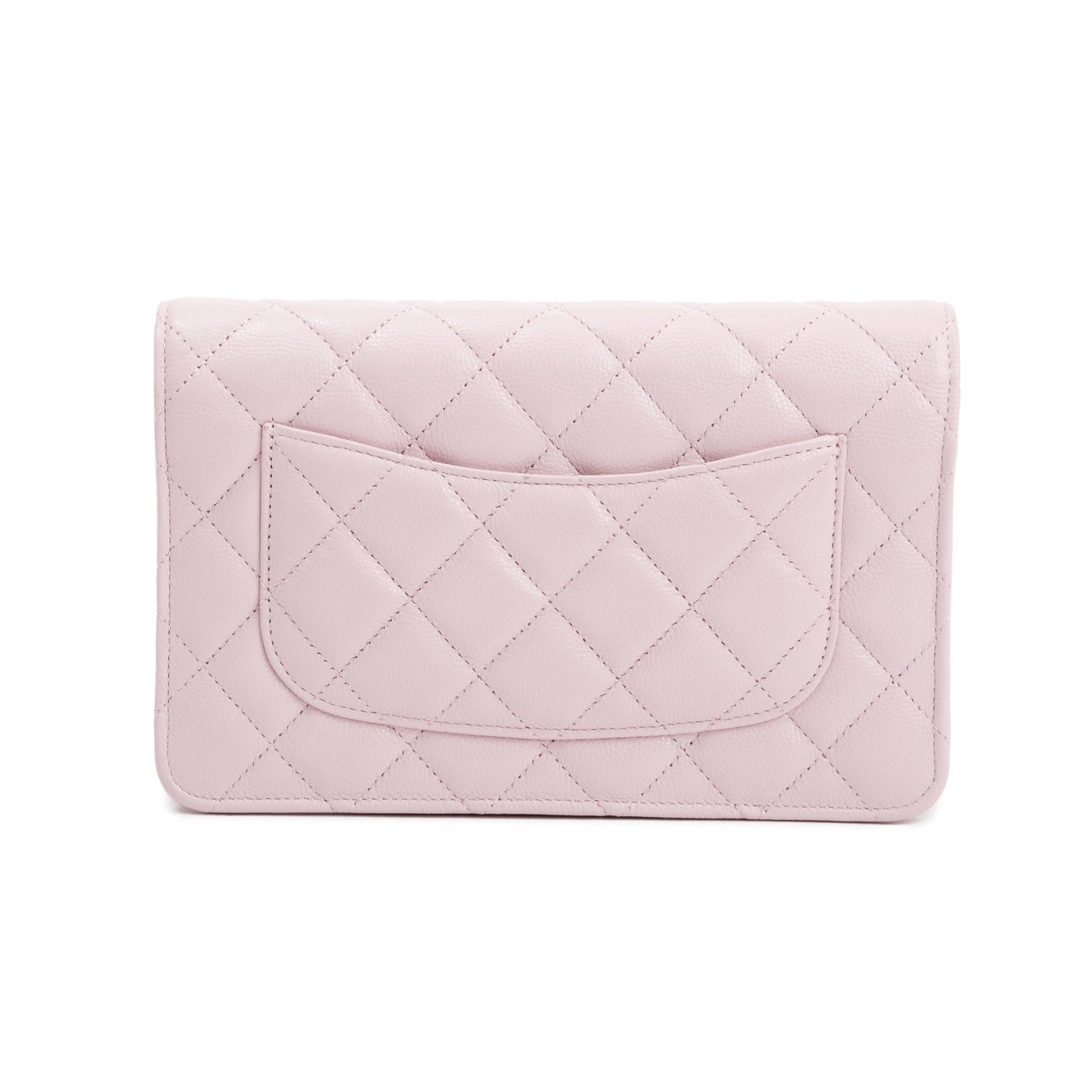 Chanel 2021 Pink Caviar Leather Coco Candy Wallet on Chain