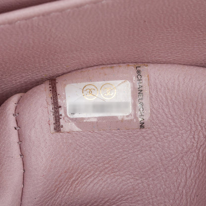 Chanel 2021 Pink Caviar Leather Medium Classic Double Classic Flap Bag