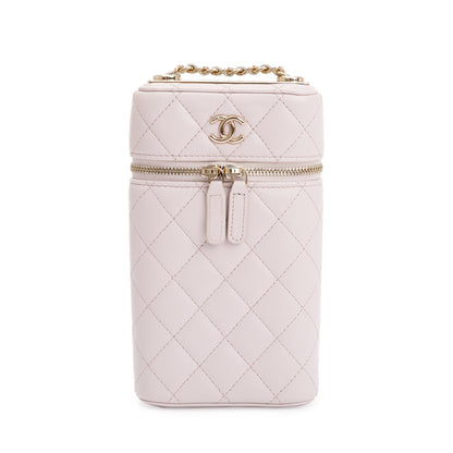 Chanel 2021 Pink Quilted Lambskin Leather Trendy CC Phone Holder Crossbody
