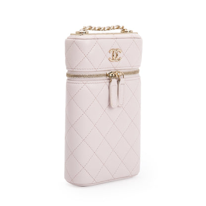 Chanel 2021 Pink Quilted Lambskin Leather Trendy CC Phone Holder Crossbody
