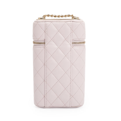 Chanel 2021 Pink Quilted Lambskin Leather Trendy CC Phone Holder Crossbody