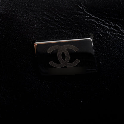 Chanel 2021 So Black Quilted Lambskin Leather Classic Square Mini Flap Bag